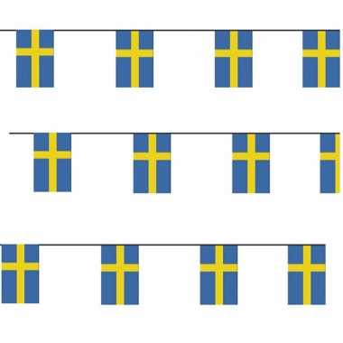 3x papieren vlaggenlijnen zweden