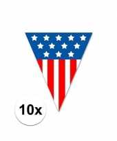 10x vlaggenlijn amerika 5 meter