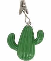 12x buitentafelkleed gewichten groene cactussen 6 cm