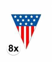 8x vlaggenlijn amerika 5 meter