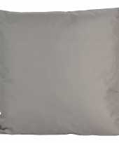 Bank sier kussens voor binnen en buiten in de kleur grijs 45 x 45 cm