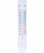 Buiten thermometer wit 45 cm