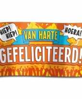 Buitenversiering gevelvlag gefeliciteerd 100 x 150 cm