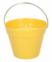 Citronella anti insecten kaarsen 14 cm geel