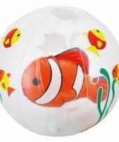 Opblaasbare bal doorschijnend met vis 61 cm buitenspeelgoed