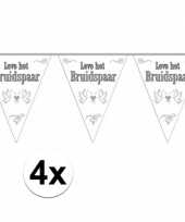 Vlaggenlijnen voor het huwelijks bruidspaar 4x stuks